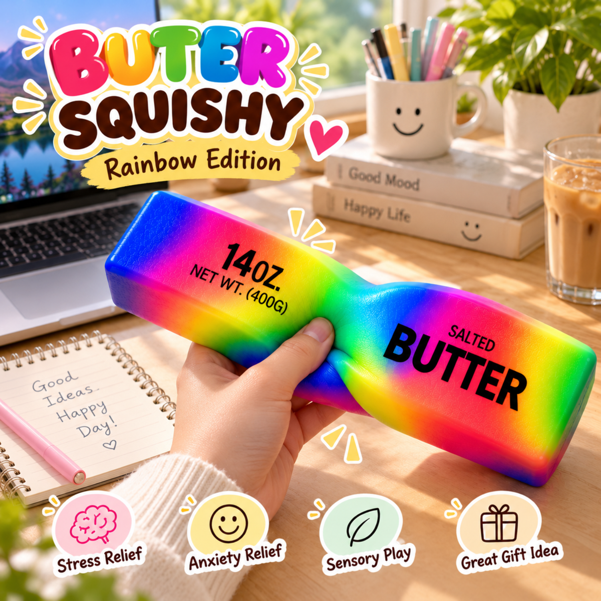 Rainbow Butter Squishy 14 oz