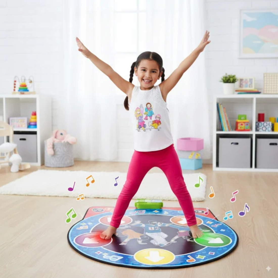 Round LED Dance Mat for Kids 3-12 Years