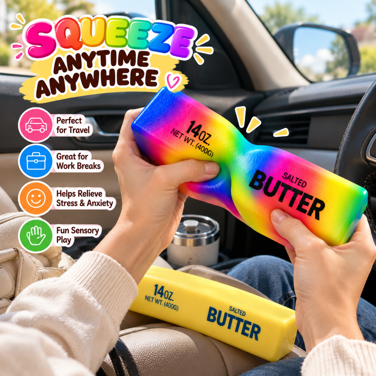 Rainbow Butter Squishy 14 oz
