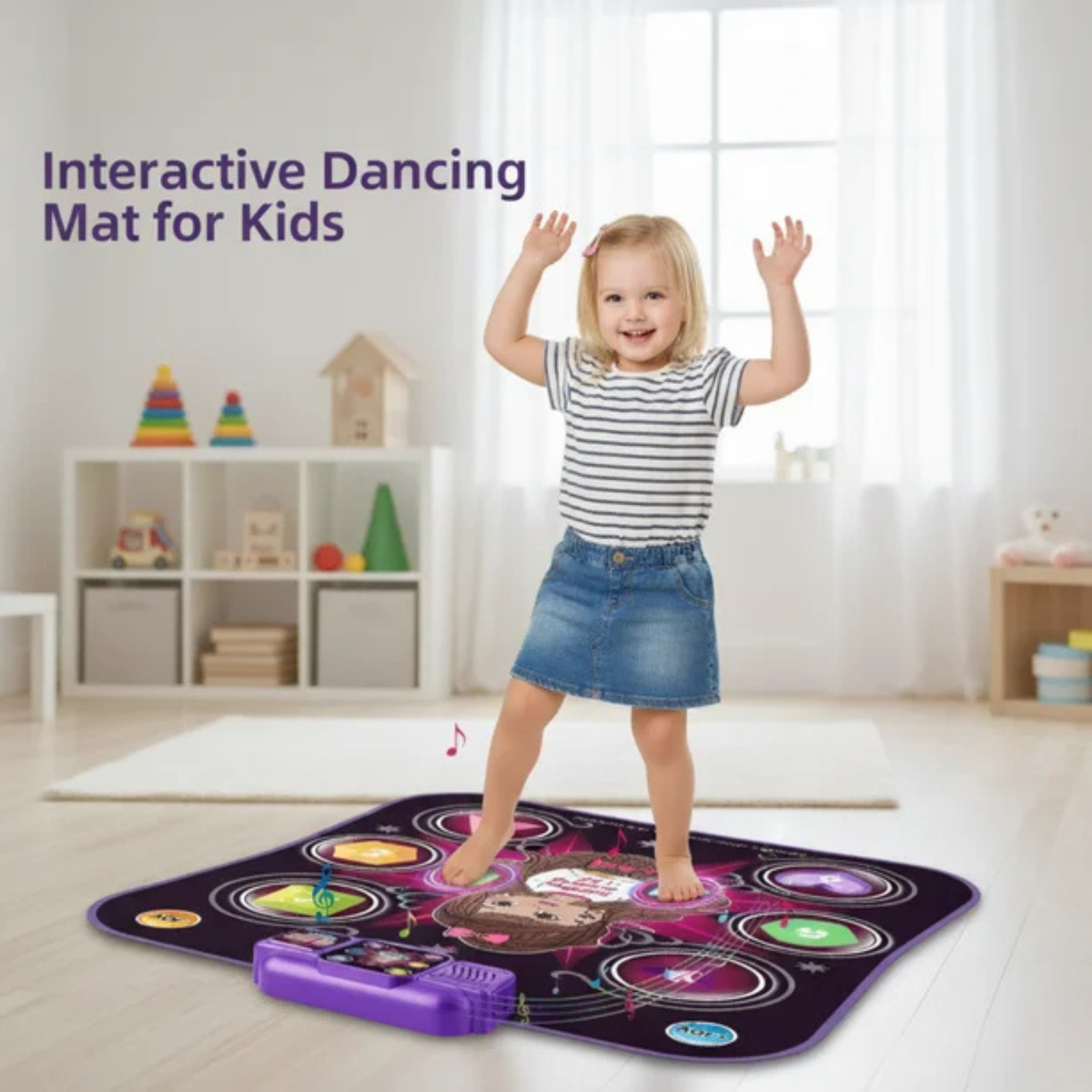 Sqaure LED Dance Mat for Kids 3-12 Years