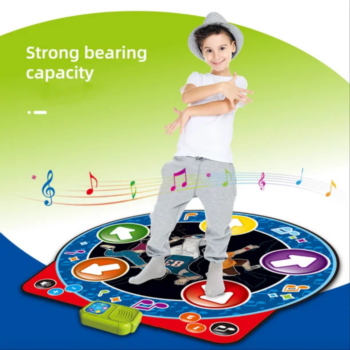 Round LED Dance Mat for Kids 3-12 Years