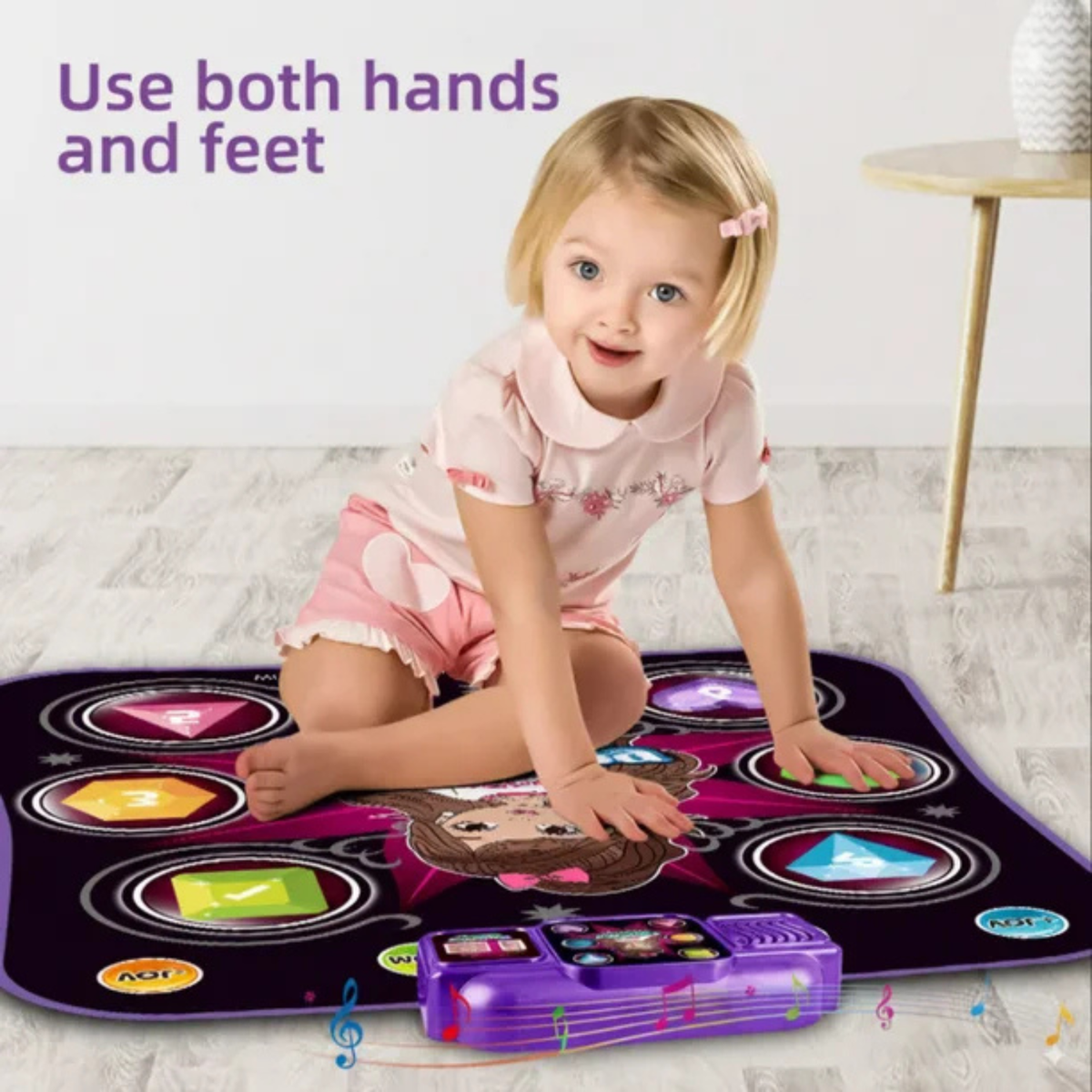 Sqaure LED Dance Mat for Kids 3-12 Years