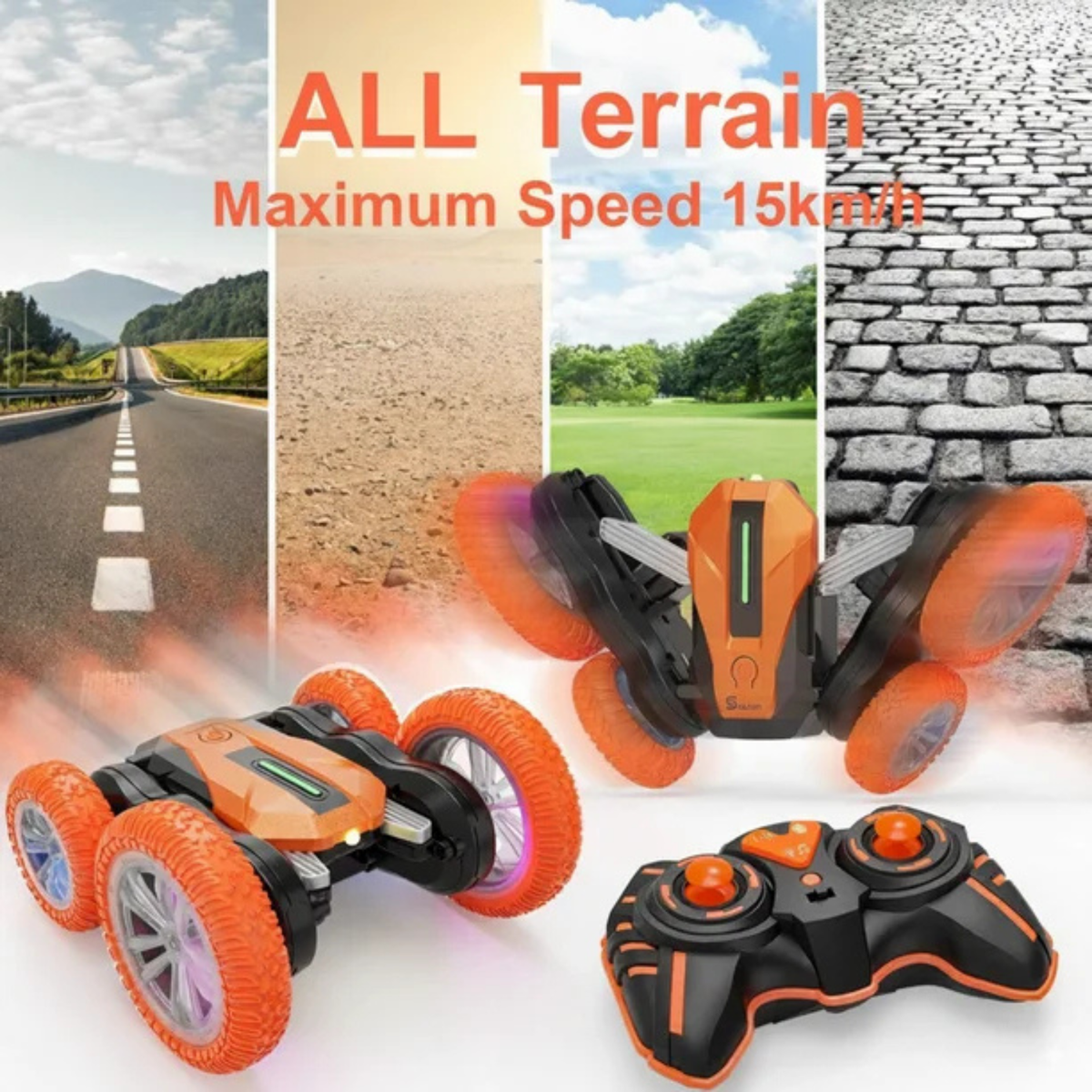 4WD Double-Sided Stunt Racer 2.4GHz RC Car Toy-All Terrain