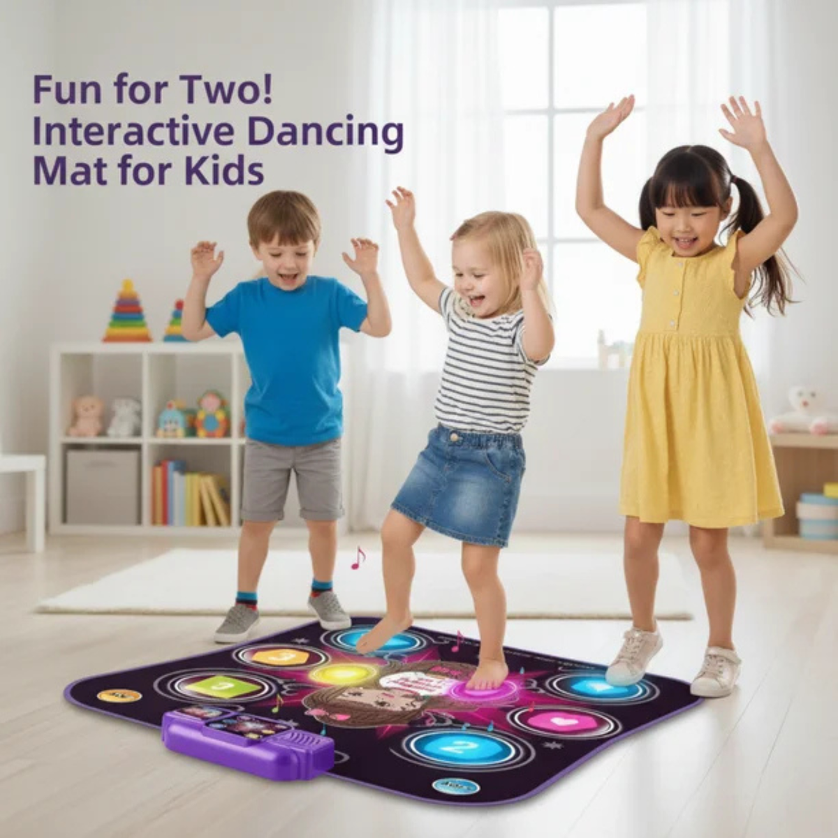 Sqaure LED Dance Mat for Kids 3-12 Years