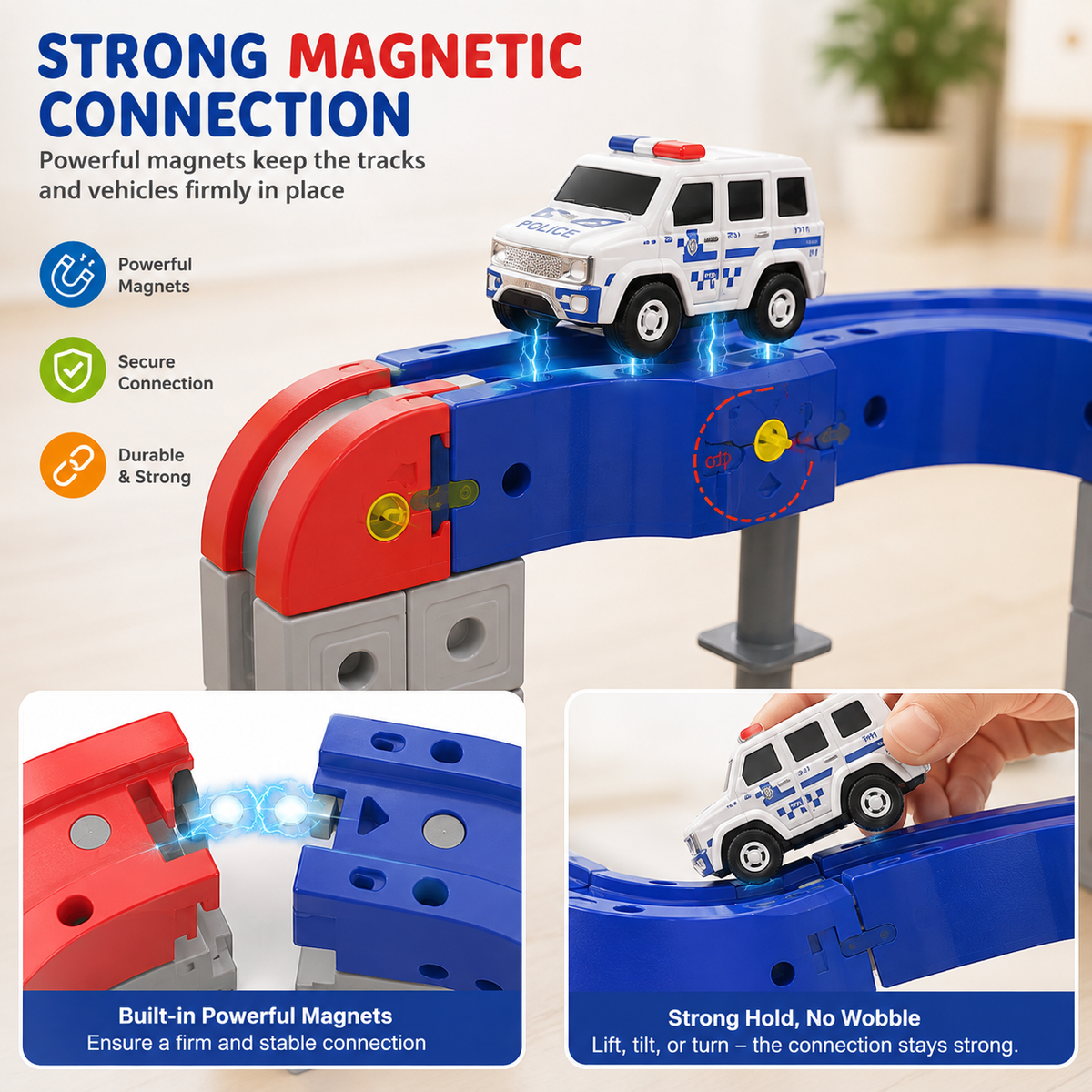 Electric Train Set for Kids, 68-Piece 3D Infinity Track Railway Toy