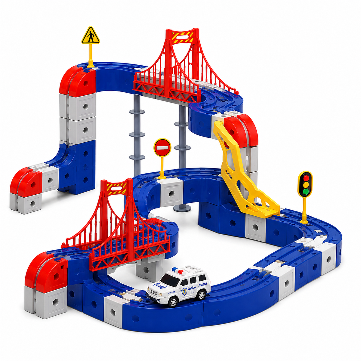Electric Train Set for Kids, 68-Piece 3D Infinity Track Railway Toy