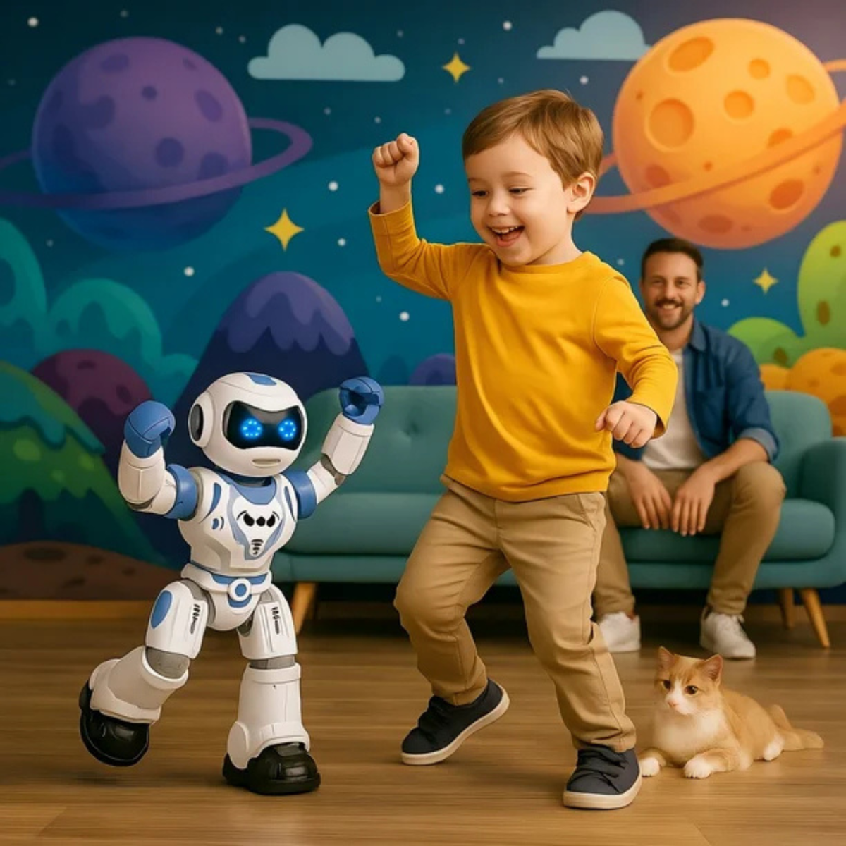 Smart Fighter Robot – Gesture & Remote-Controlled Interactive Toy for Kids Ages 5+